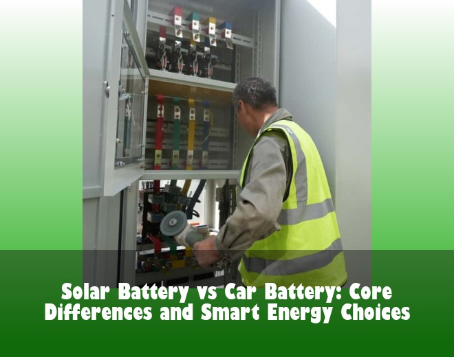 Solar Battery vs Car Battery: Core Differences and Smart Energy Choices
